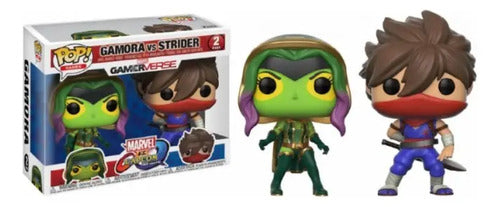Figura Funko Pop Marvel Vs Capcom Gamora Vs Strider, Paquete De 2