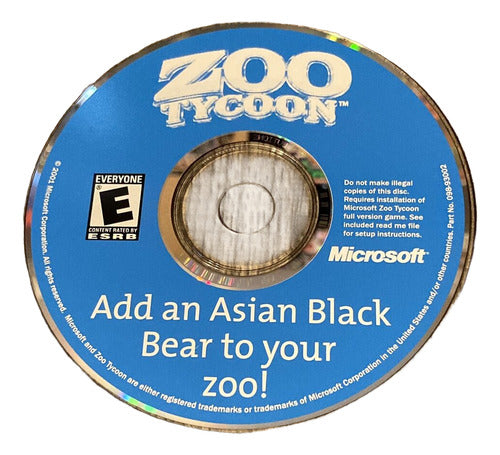 Zoo Tycoon Cd-rom 2001 Pc Solo Disco