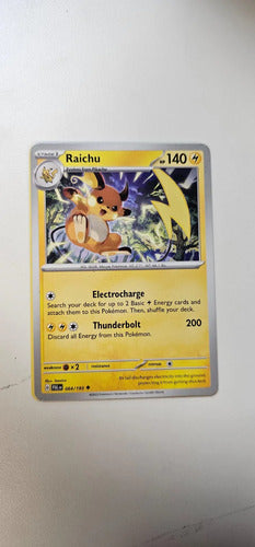 Carta Pokémon Raichu Paldea Evolved 064/193 Inglés Original Raichu Inglés