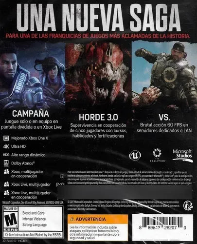 Gears Of War 4 En 4k ::.. Para X Box One - Excelente (Reacondicionado)