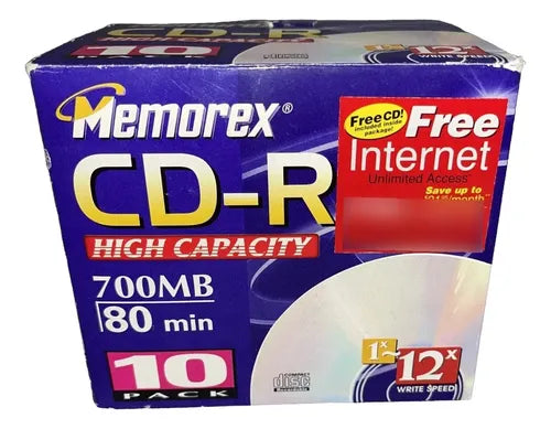Cd Virgen Cd-r Memorex 1x A 12x Baja Velocidad Antiguos Unid