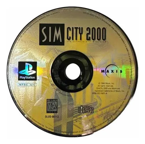 Simcity 2000 Ps1 Playstation 1 Disco Original Usado