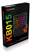 Teclado De Una Mano Gamer Luz Rainbow Meetion Kb015 Open Box Negro Español Latinoamérica