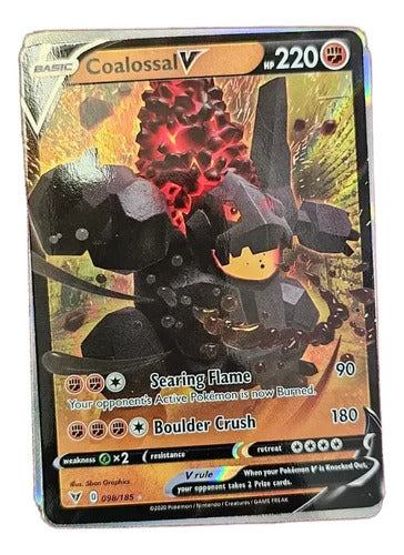 Carta Pokemon Swsh 098/185 Coalossal V Inglés Coalossal V